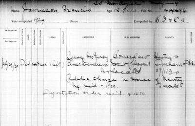 Juvenile Inspection Report for Francis Jamieson