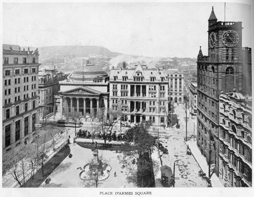 Montreal Trust Building in Place d armes Montreal about 1910